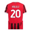 Maillot de Supporter AC Milan Kalulu 20 Domicile 2024-25 Pour Enfant